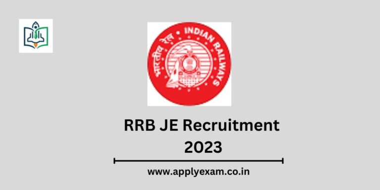 RRB JE Recruitment 2023