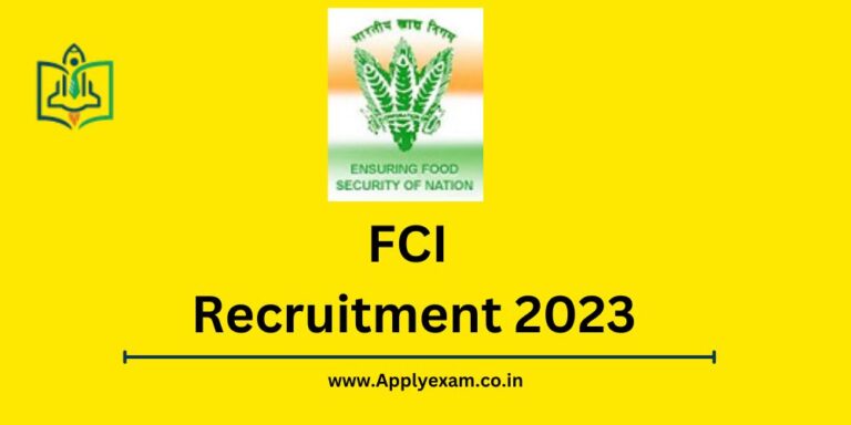 FCI Recruitment 2023 Apply Online