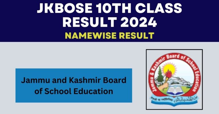 JKBOSE 10th Class Result 2024