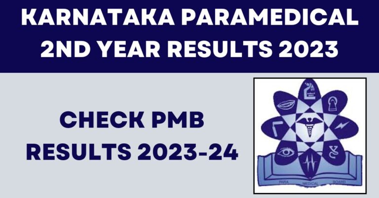 Karnataka Paramedical 2nd Year Results 2023